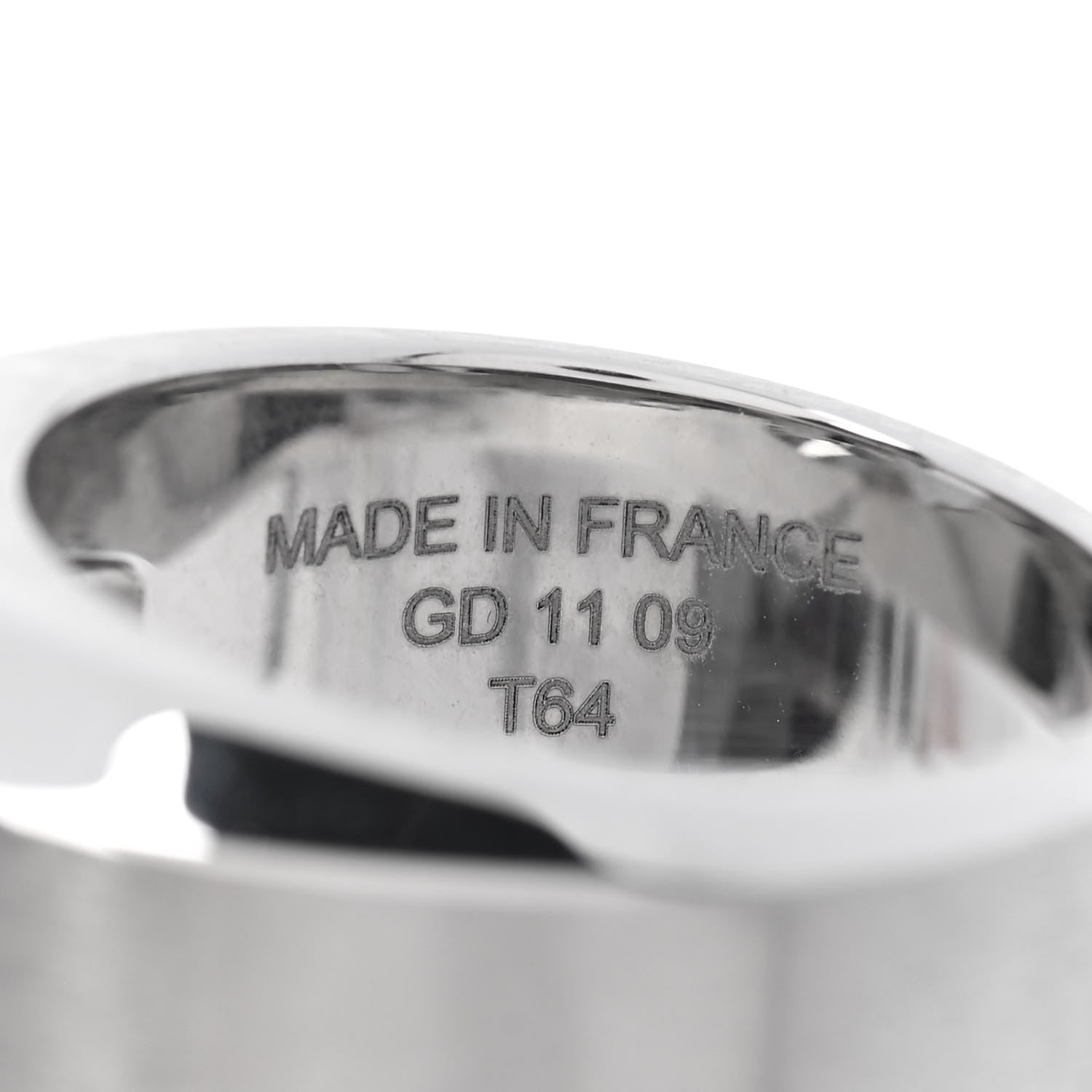 Hermes Stainless Steel Men's Delta Ring 64 4 of 5