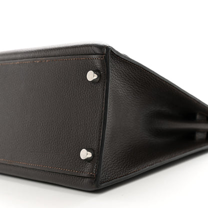 Hermes Vache Liegee Kelly Sellier 32 Chocolate 11 of 14