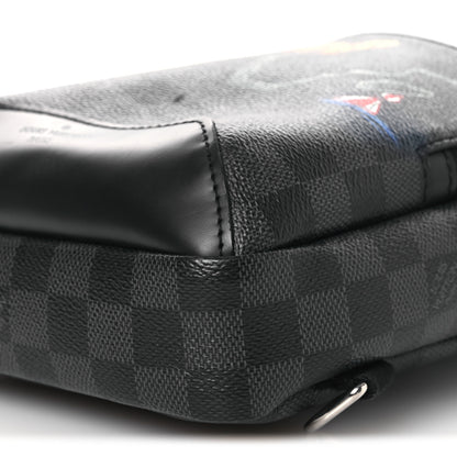 Louis Vuitton Damier Graphite World Map Avenue Sling Backpack 9 of 10