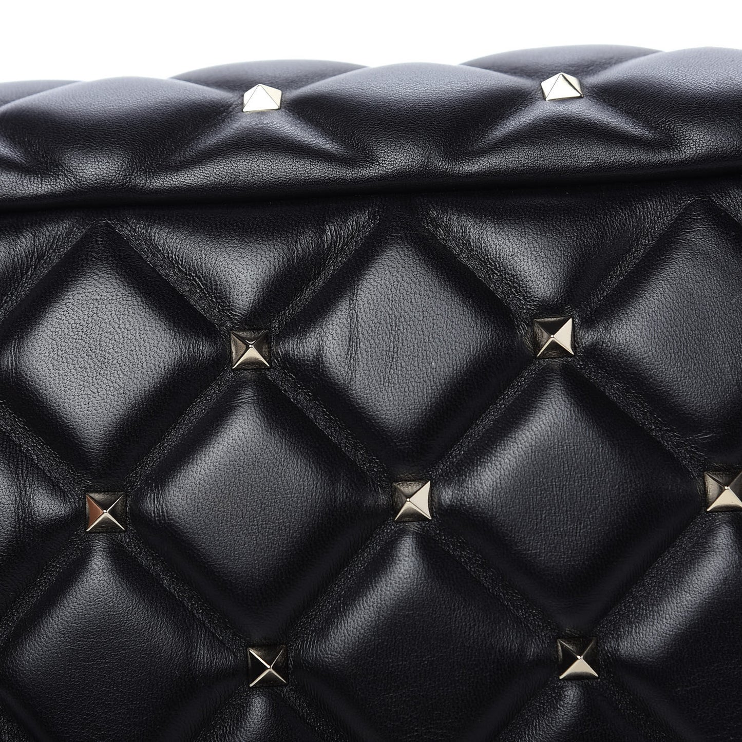 Nappa Candystud Double Handle Shoulder Bag Black