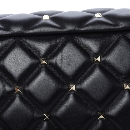 Valentino Garavani Nappa Candystud Double Handle Shoulder Bag Black 7 of 9