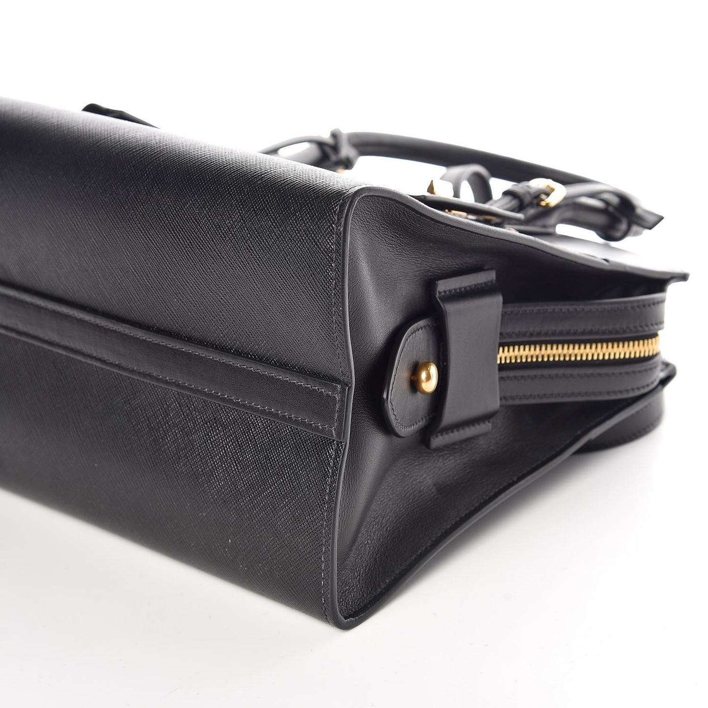 Saffiano City Calfskin Medium Esplanade Tote Black