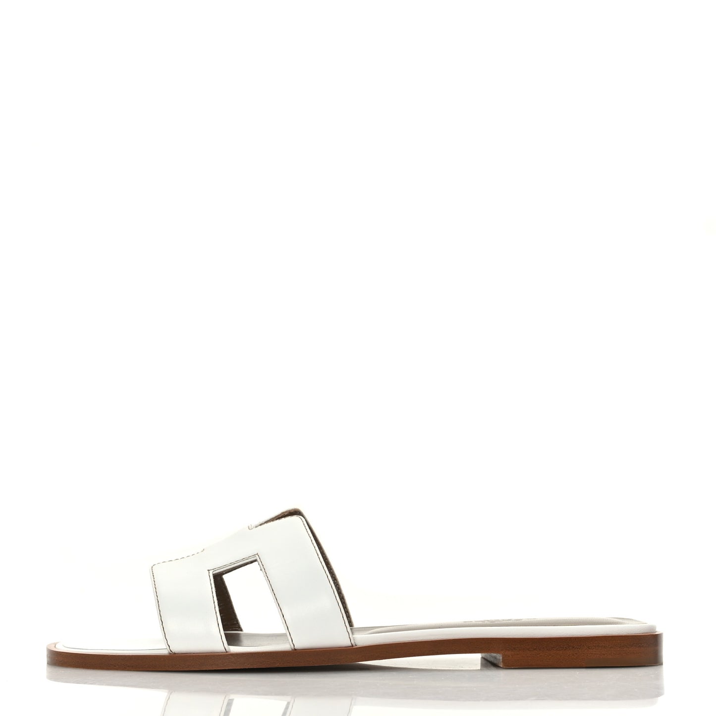 Box Calfskin Oran Sandals 38 White