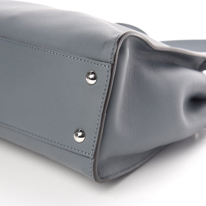 Fendi Vitello Seta Shiny Nappa Medium Peekaboo Iconic Satchel Tempesta Grigio Perla 6 of 11