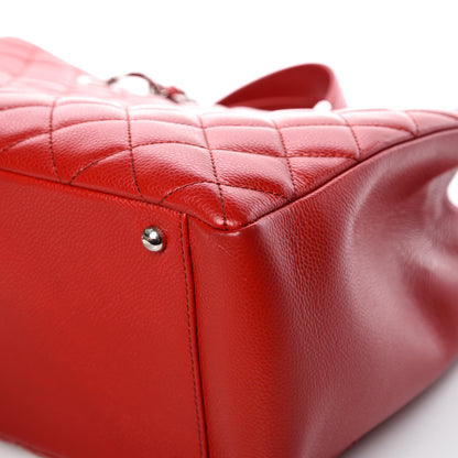 Chanel Caviar Quilted XL Grand Shopping Tote GST Red 6 of 11