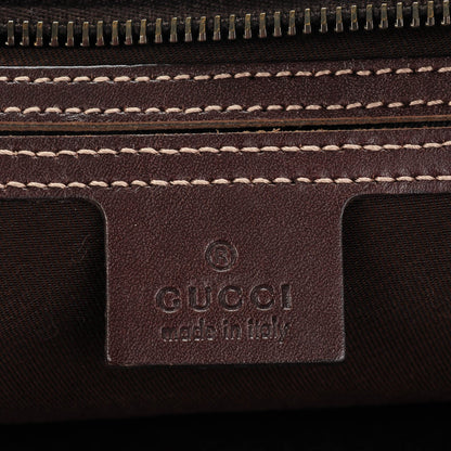 Gucci GG Supreme Monogram Medium Zippered Shopping Tote Dark Brown 6 of 7