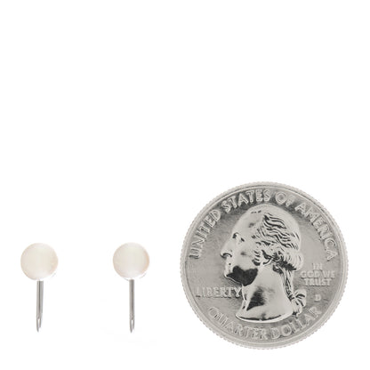 Mikimoto 18K White Gold Pearl 5-5.5mm Screw-Back Earrings 2 of 4