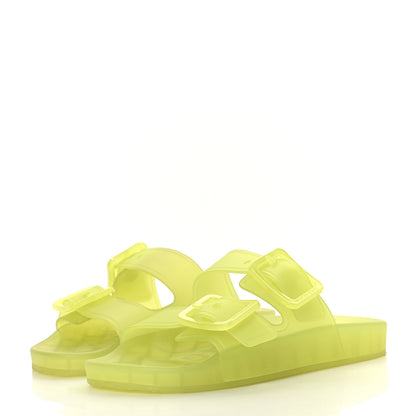 Balenciaga Technical Polyurethane Mallorca Slide Sandals 35 Fluo Yellow 3 of 7