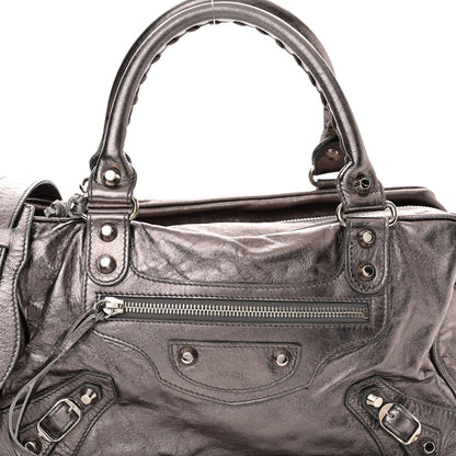 Balenciaga Agneau Classic Hardware Box Bag Metallic 9 of 15