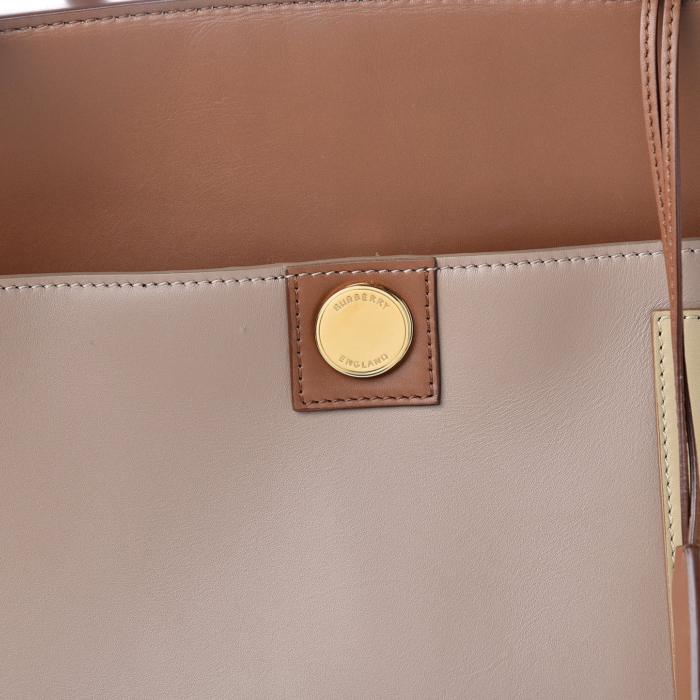 Calfskin Medium Society Top Handle Bag Brown