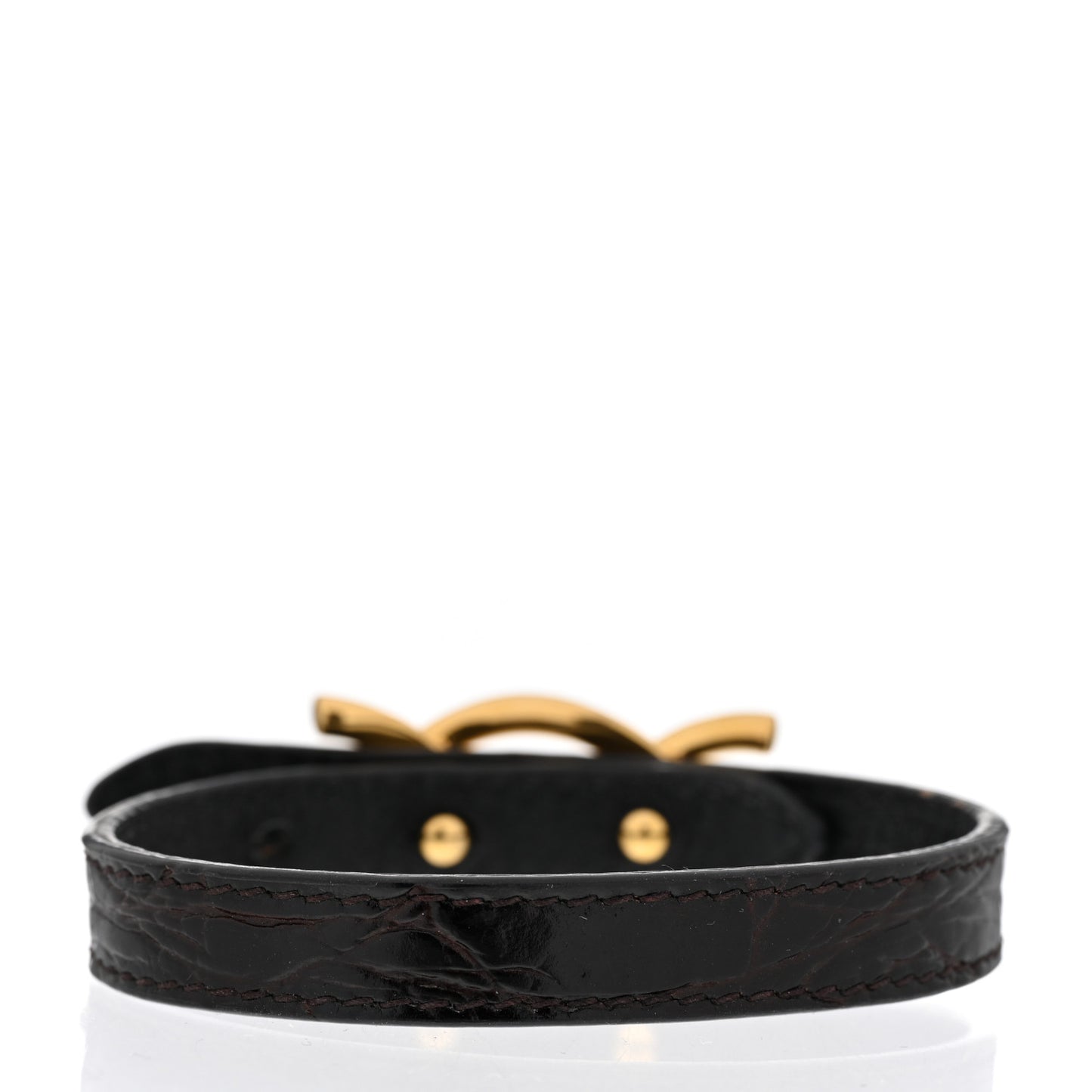 Leather Cocco Babilas Bracelet Black Gold