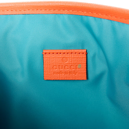 Gucci Coated Canvas Logo Star Print Childrens Messenger Bag Beige Multicolor Vibrant Orange 6 of 10