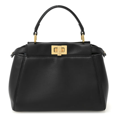 Fendi Nappa Mini Peekaboo Iconic Satchel Black 1 of 11