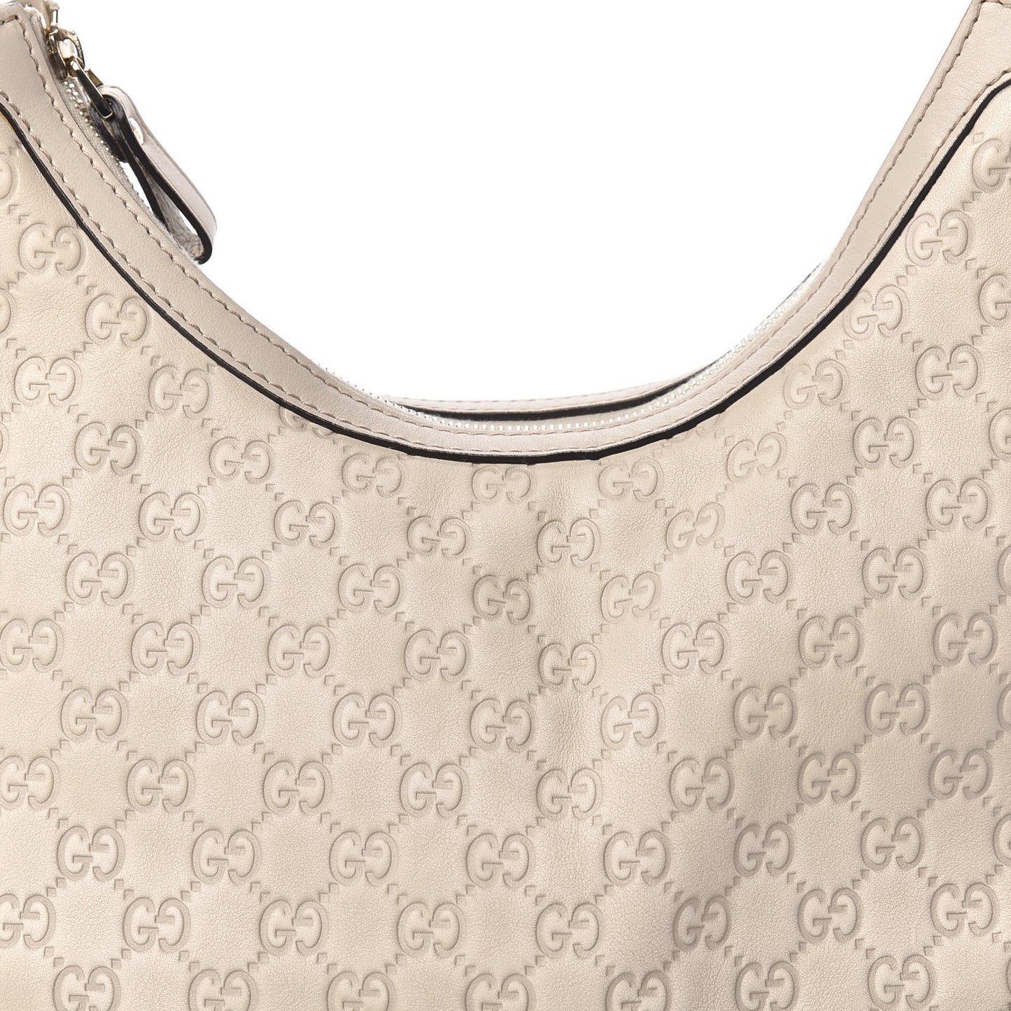 Guccissima Medium Lovely Heart Hobo Off White