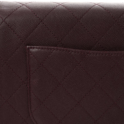 Chanel Caviar Suede Stitched Lady Coco Flap Burgundy 12 of 12