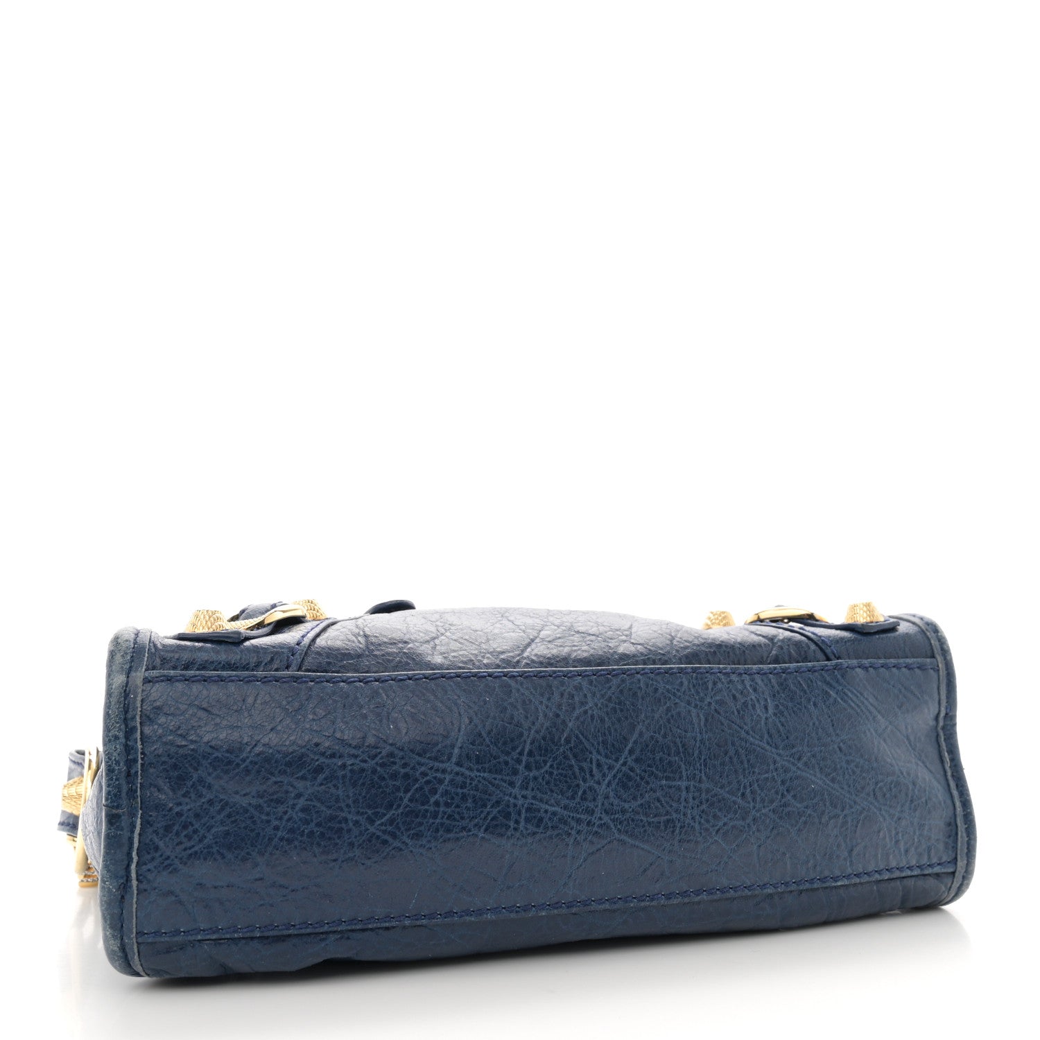 Balenciaga Agneau Giant 12 Gold Hardware Mini City Bleu Mineral 5 of 14