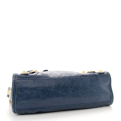 Balenciaga Agneau Giant 12 Gold Hardware Mini City Bleu Mineral 5 of 14