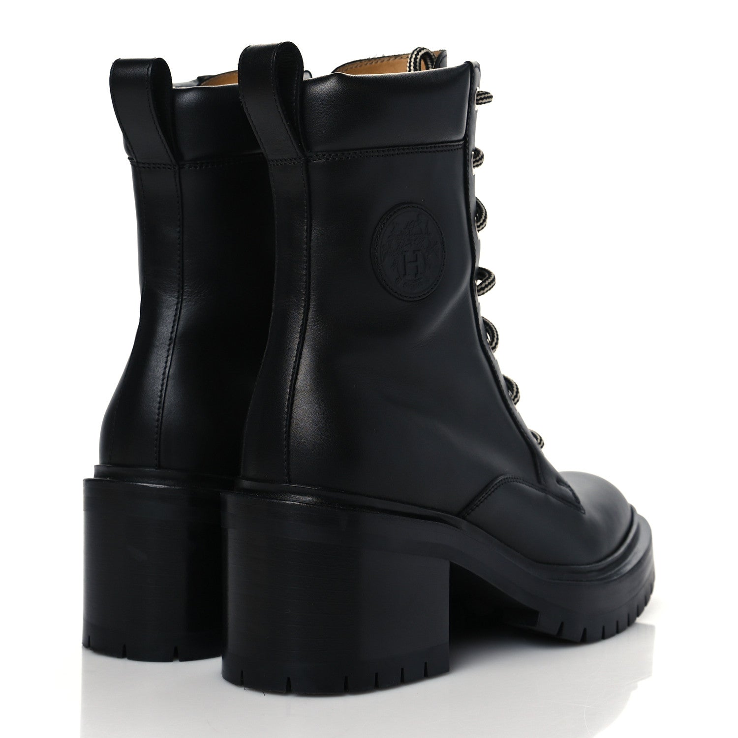 Hermes Calfskin Bridge Ankle Boots 36.5 Black 4 of 9
