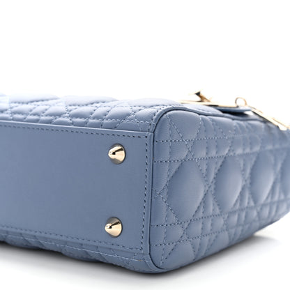 Christian Dior Lambskin Cannage Small Lady Dior Denim 10 of 15