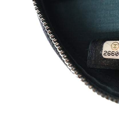 Chanel Iridescent Caviar Quilted Round Filigree Crossbody Dark Turquoise 7 of 11