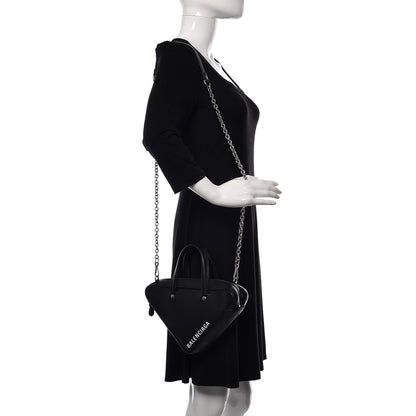 Balenciaga Calfskin XS Triangle Chain Duffle Black 2 of 15