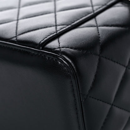 Chanel Lambskin Quilted Small Top Handle Vanity Case With Chain Black 12 of 14