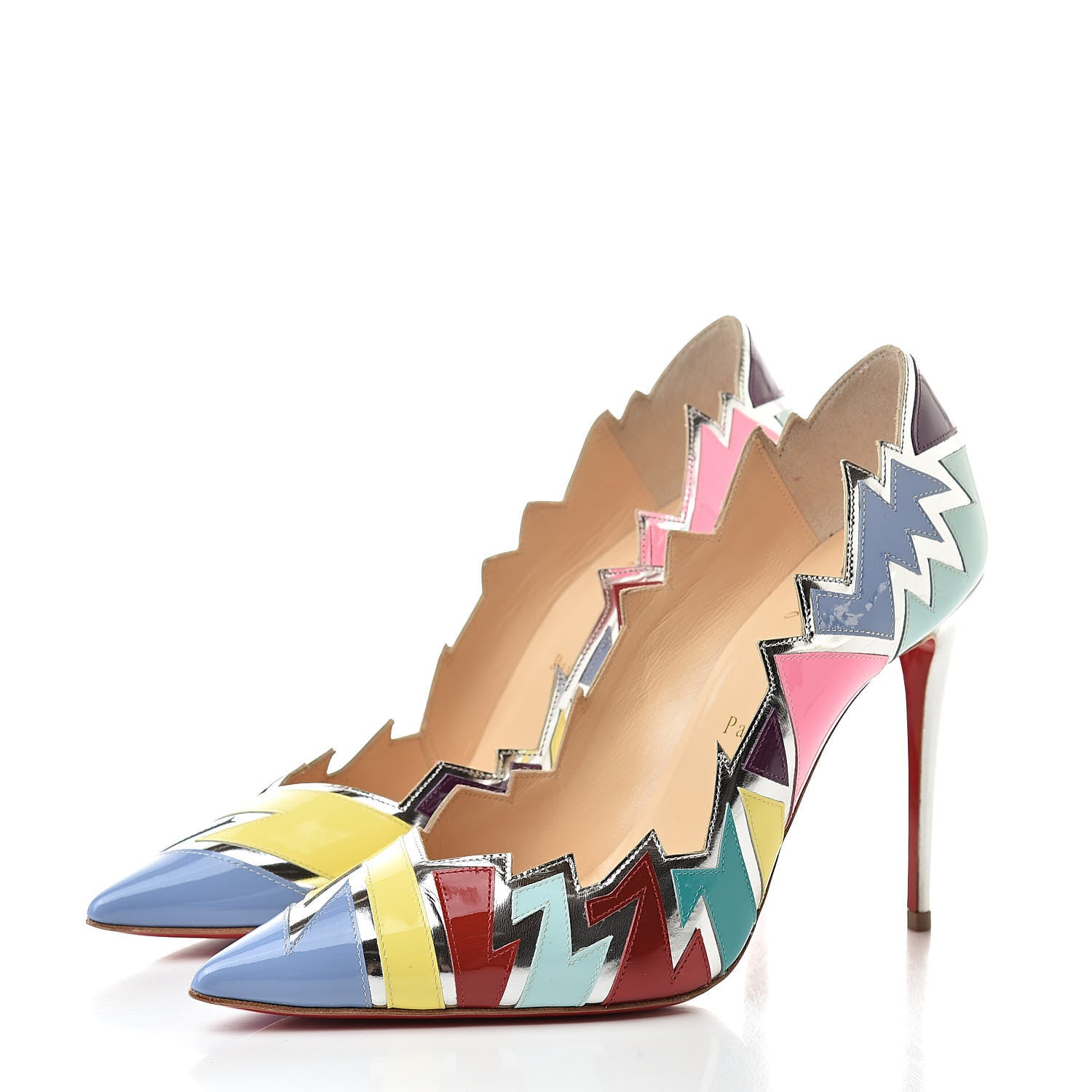 Christian Louboutin Specchio Patent Explotek 100 Pumps 40 Lavender 3 of 9