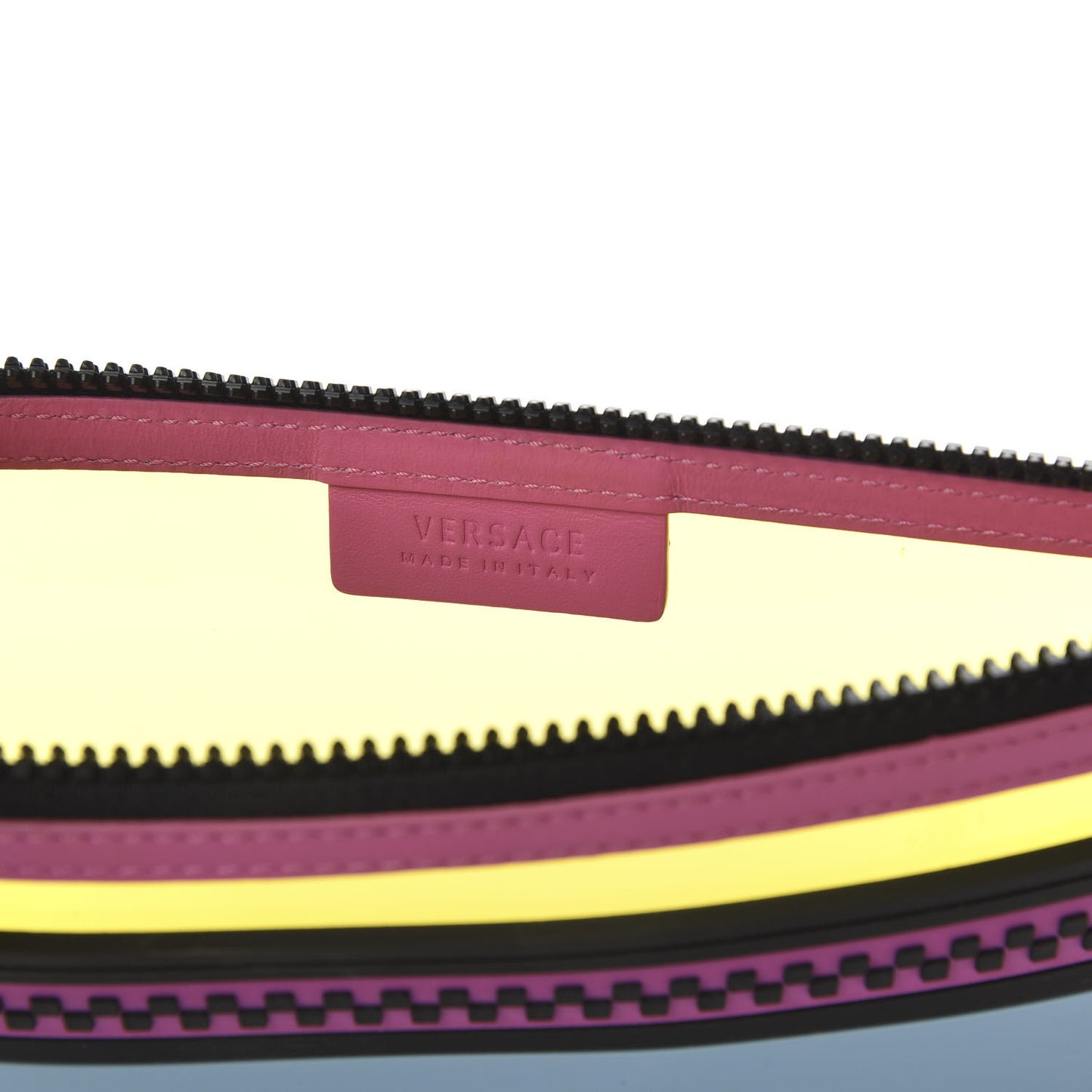 Vinyl Rubber Calfskin 90s Logo Pouch Multicolor