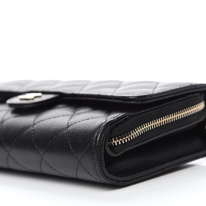 Chanel Caviar Quilted Phone Holder Wallet on Removable Chain Black 7 of 12