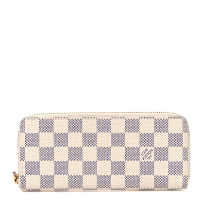 Louis Vuitton Damier Azur Clemence Wallet Rose Ballerine 1 of 6