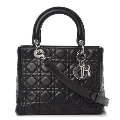 Christian Dior Lambskin Cannage Medium Lady Dior Black 1 of 7