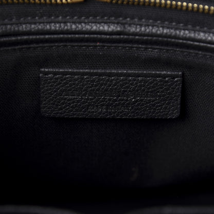 Alexander McQueen Pebbled Calfskin Small Skull Padlock Zip Around Tote Black 8 of 11