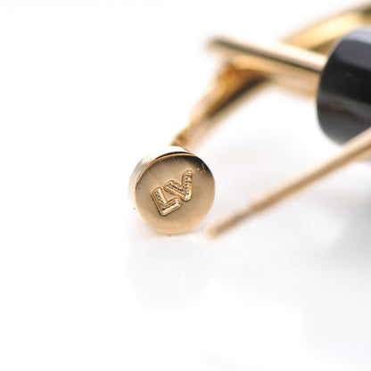 Louis Vuitton Resin Padlock Hoop Earrings Black 6 of 7
