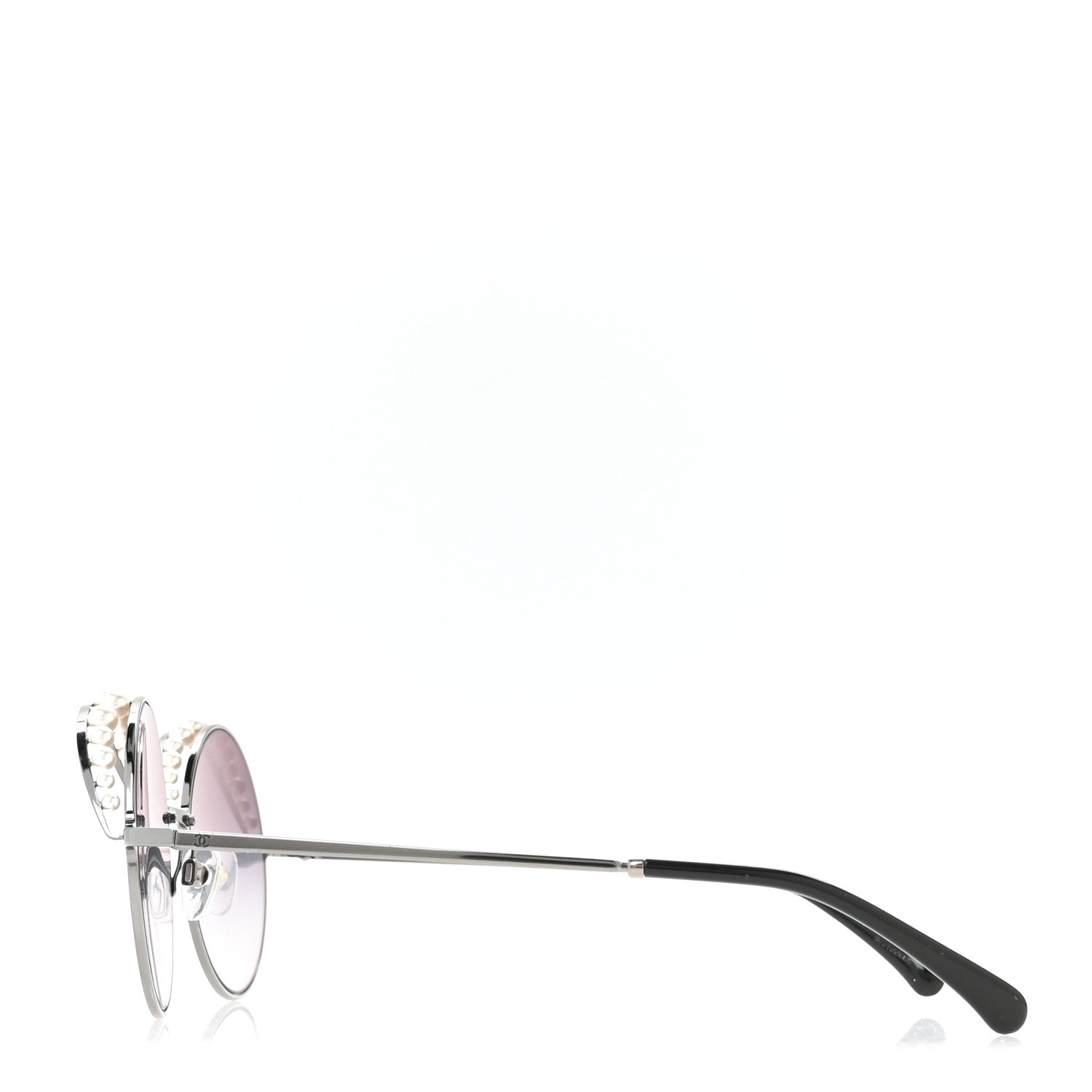 Chanel Pearl Round Sunglasses 4234-H Black 3 of 10