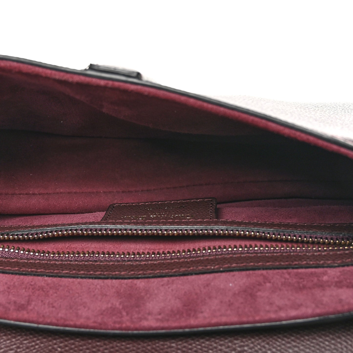 Grained Calfskin Saddle Bag  Burgundy