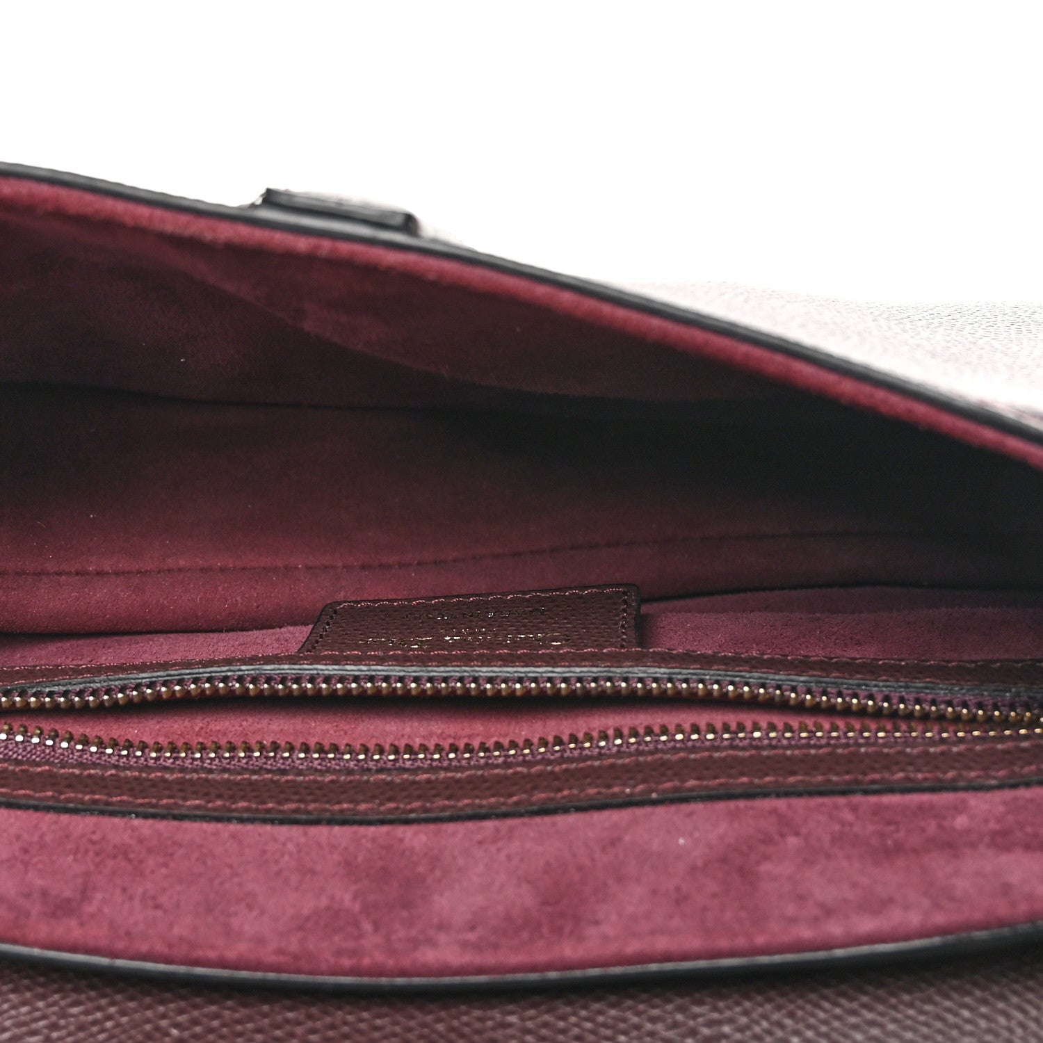 Christian Dior Grained Calfskin Saddle Bag  Burgundy 5 of 10
