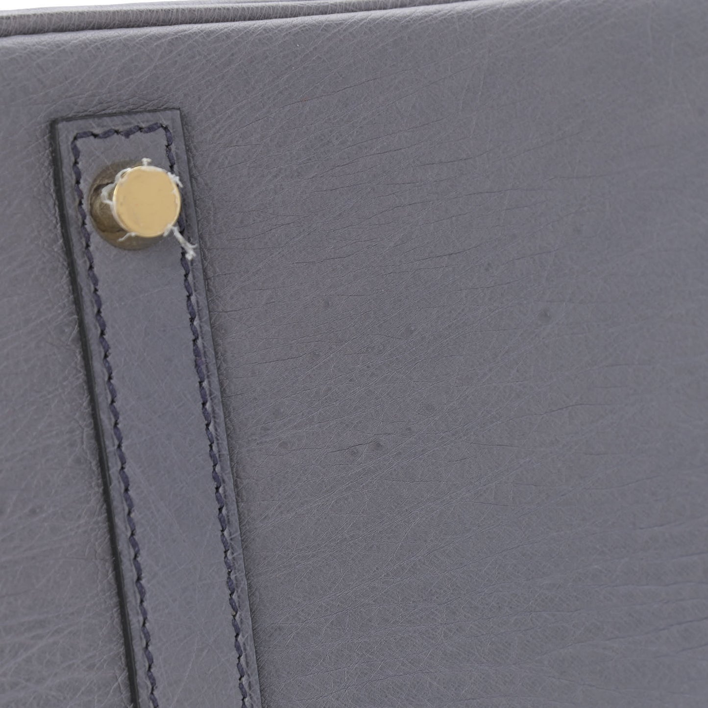 Ostrich Birkin 30 Gris Agate