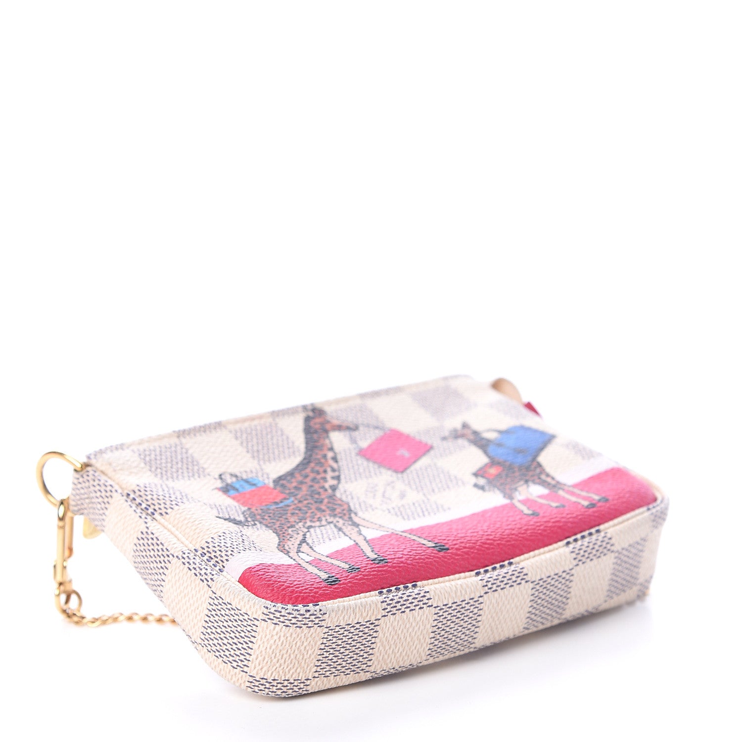 Louis Vuitton Damier Azur 2017 Christmas Animation Mini Pochette Accessories 3 of 5