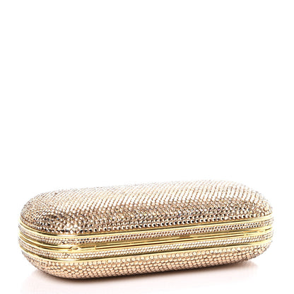 Judith Leiber Swarovski Crystal Minaudiere Clutch Gold 2 of 10