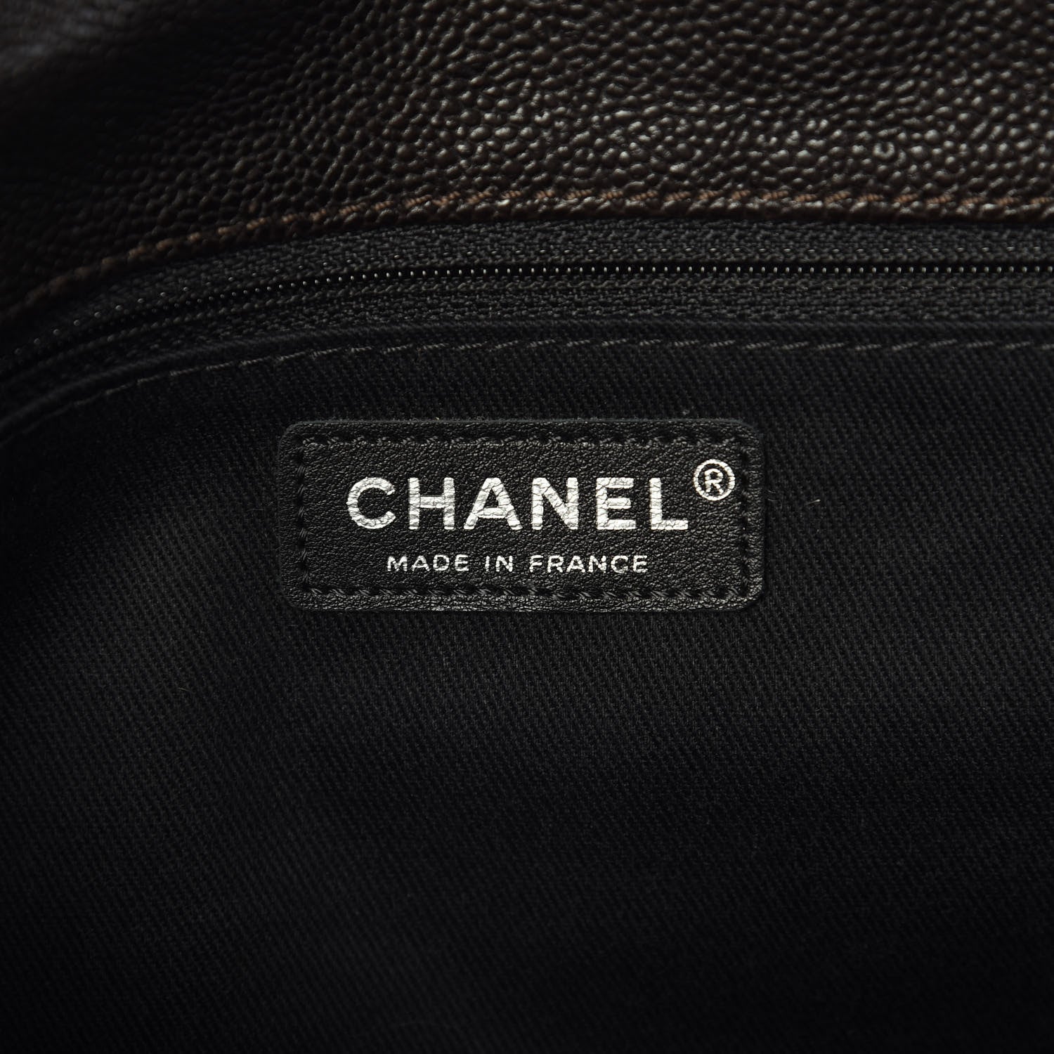 Chanel Caviar Quilted Jumbo Mademoiselle Flap Brown 6 of 10