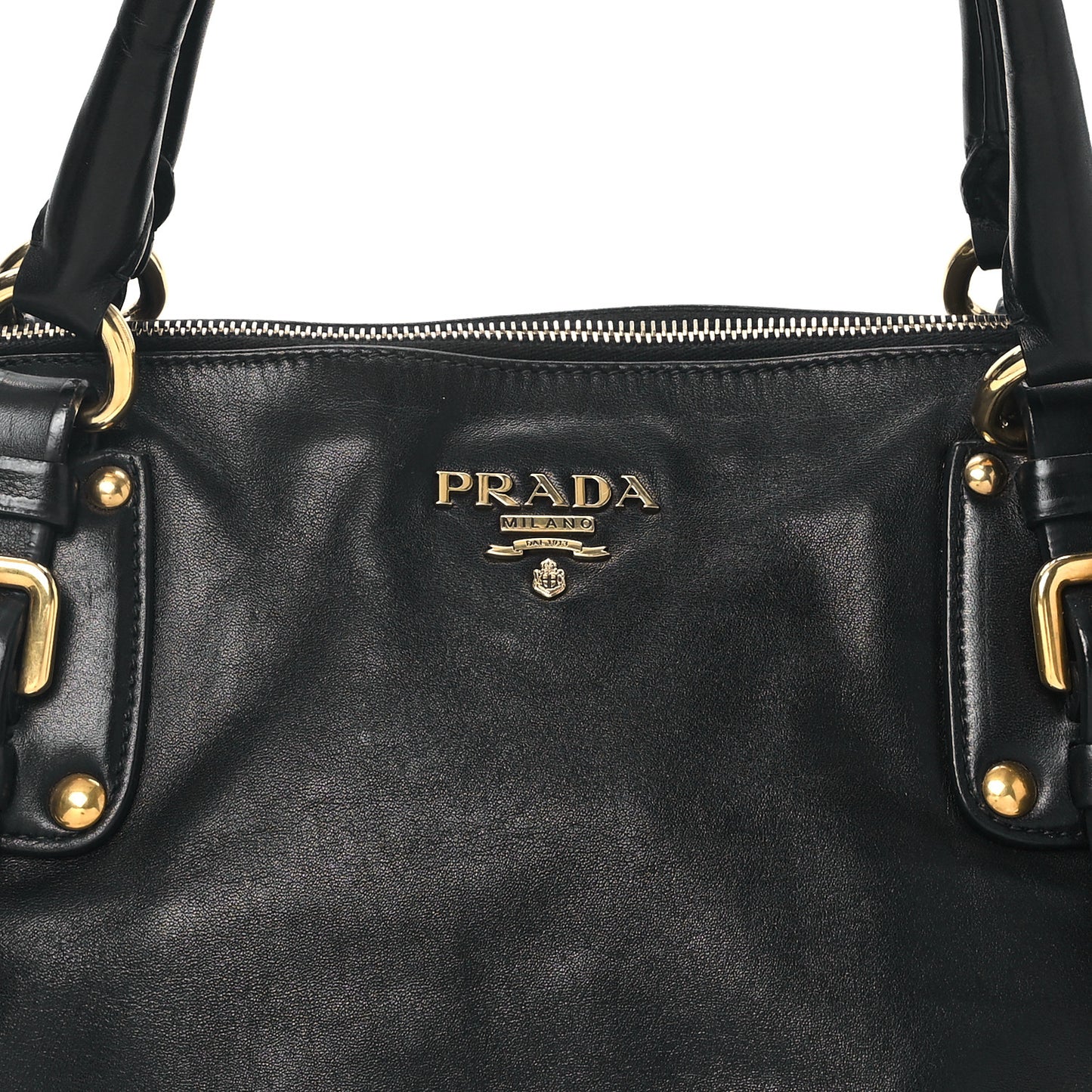 Soft Calf Shopping Satchel Black