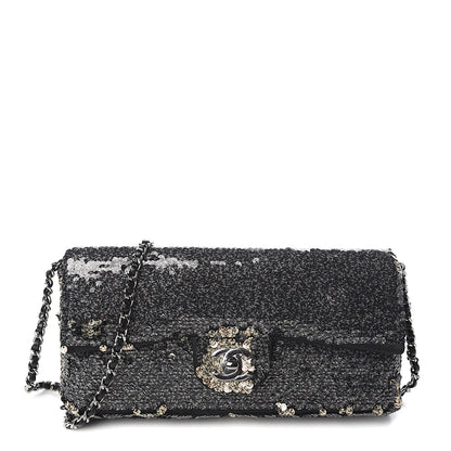 Chanel Sequin Mini Flap Beige Black 1 of 10
