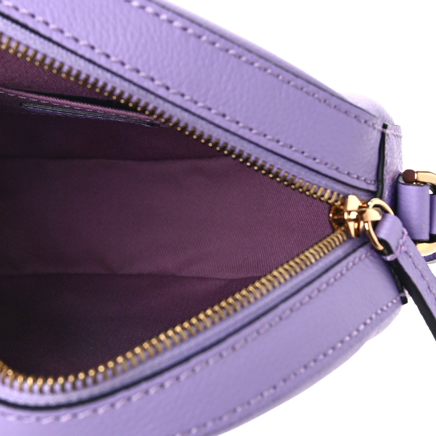 Calfskin La Medusa Round Camera Bag Lilac