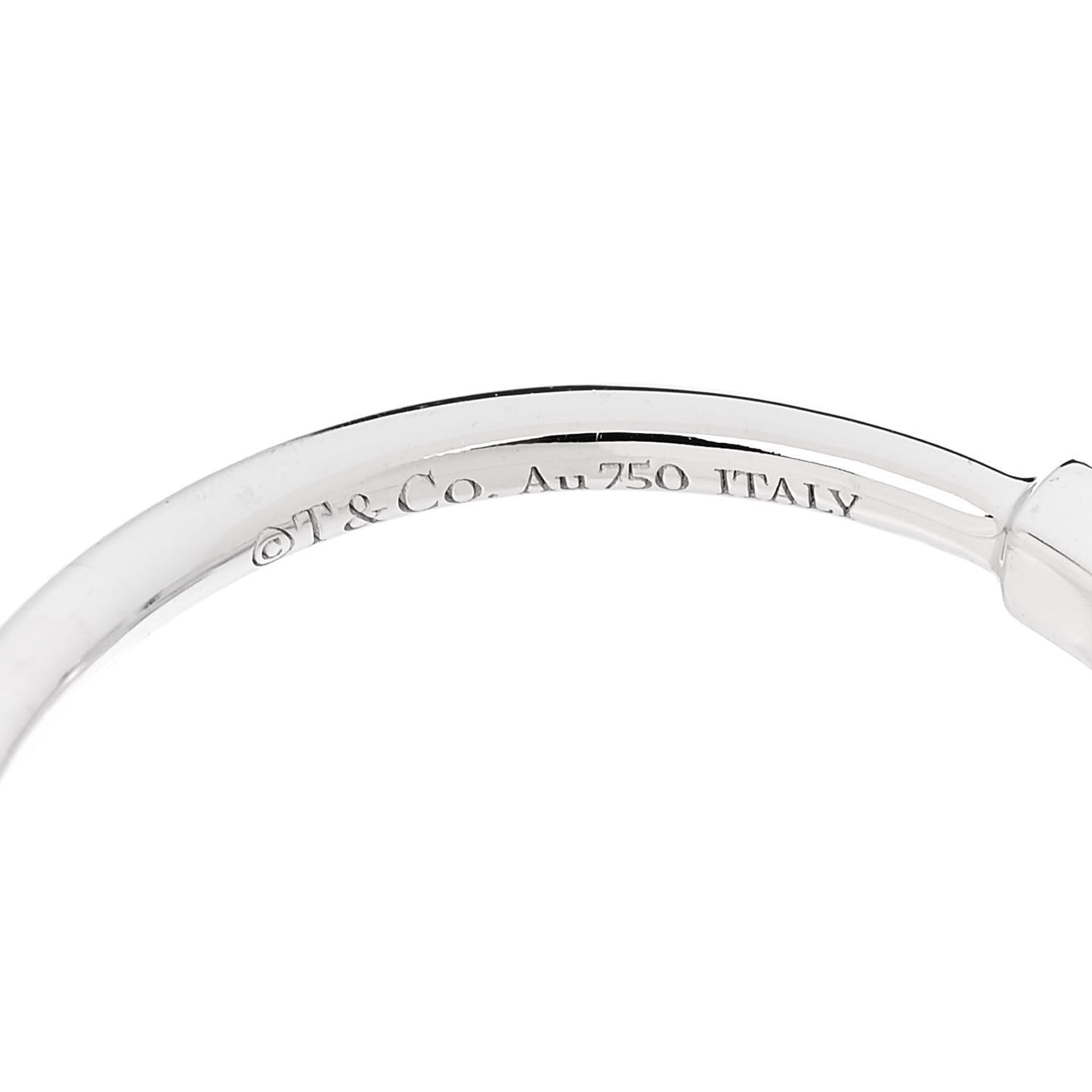 18K White Gold Diamond T Wire Ring 61 9.5