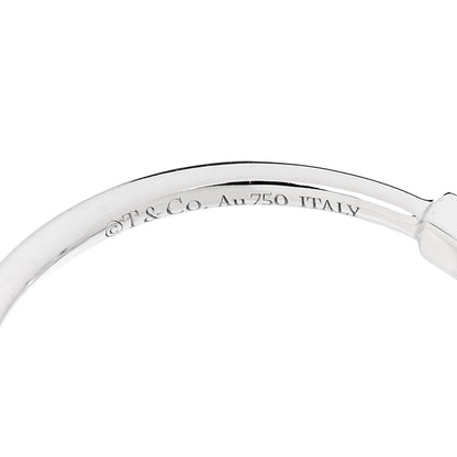 Tiffany 18K White Gold Diamond T Wire Ring 61 9.5 4 of 4