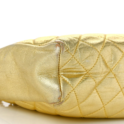 Chanel Metallic Lambskin Crystal Quilted Shoulder Bag Gold 9 of 11