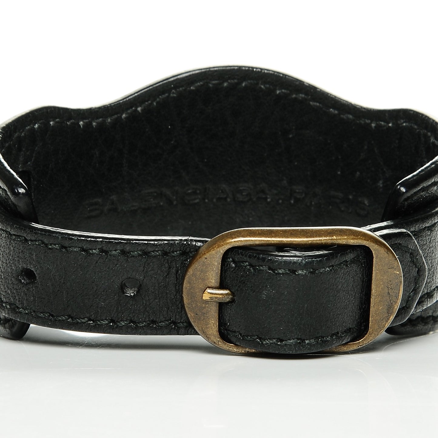 Agneau Arena Classic Hardware Bracelet S Black