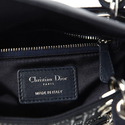 Christian Dior Satin Crystal Cannage Mini Lady Dior Black 8 of 10