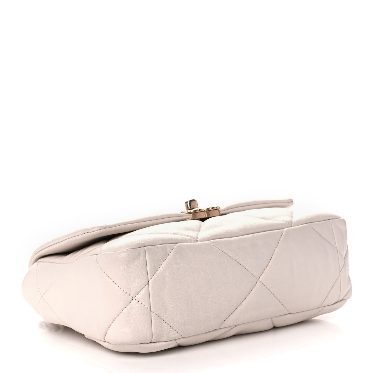 Lambskin Quilted Medium Chanel 19 Flap Light Beige