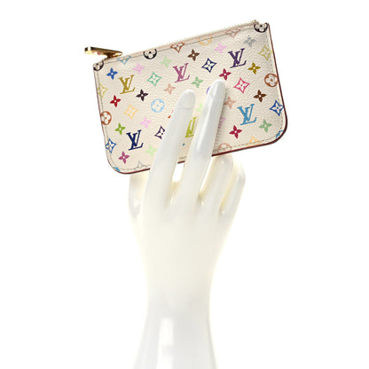Louis Vuitton Monogram Multicolor Key Pouch White Litchi 2 of 7